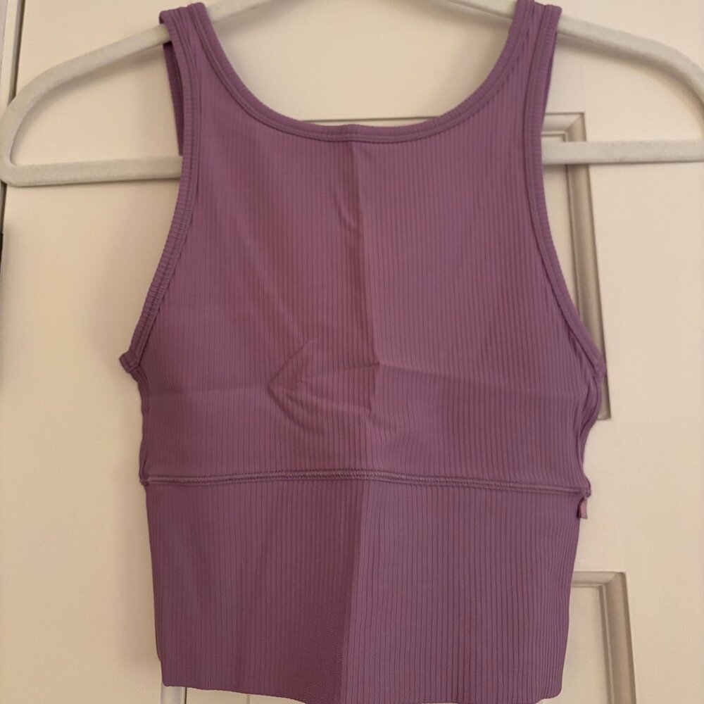 Lululemon Power Pivot Ribbed Cropped Tank Top